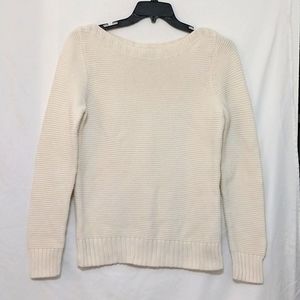 Tabot Winter White Ribbing Sweater.